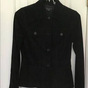 Theory black suede jacket